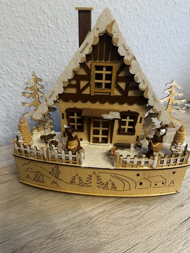 Holz winterdorf lichterhaus - holz,