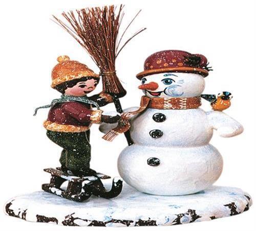 Junge mit schneemann hubrig - junge,