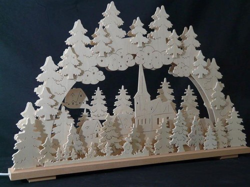 Schwibbogen kirche und - schwibbogen, häuser